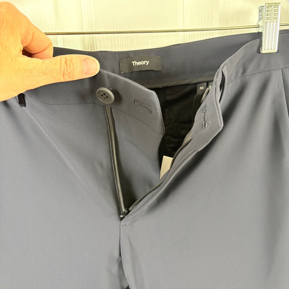 NWT Theory Zaine Precision Ponte Pant Men's 30x32 Baltic Blue Straight $225 MSRP - Picture 8 of 10